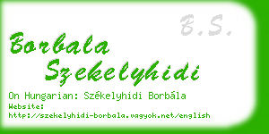 borbala szekelyhidi business card