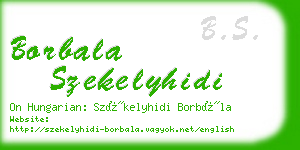 borbala szekelyhidi business card